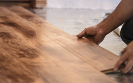 Install wood flooring