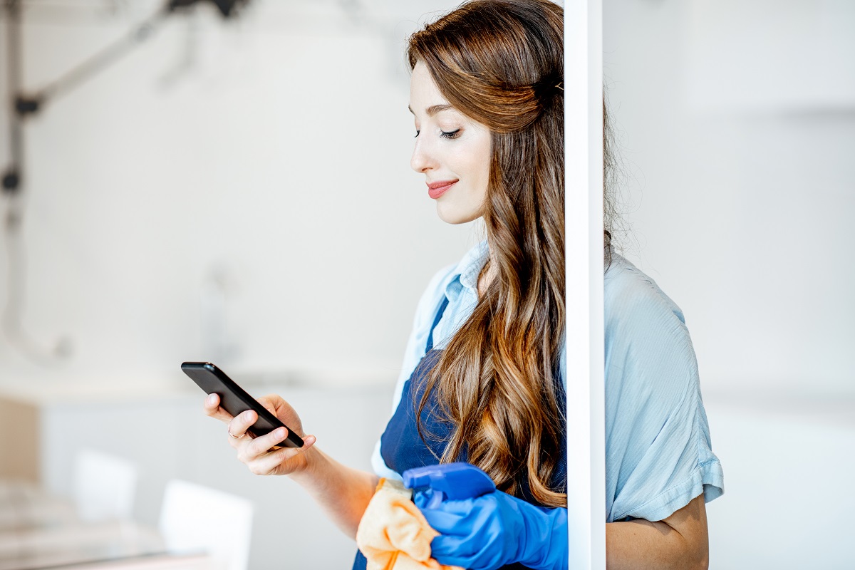 Book a home cleaner on your phone